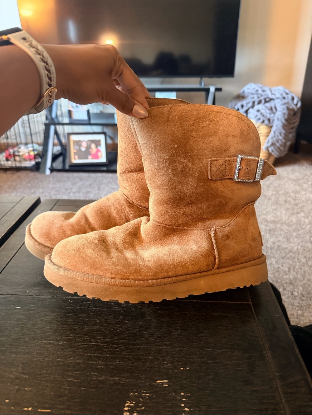 UGG Women's Suede Ankle Boots - Chestnut Tan